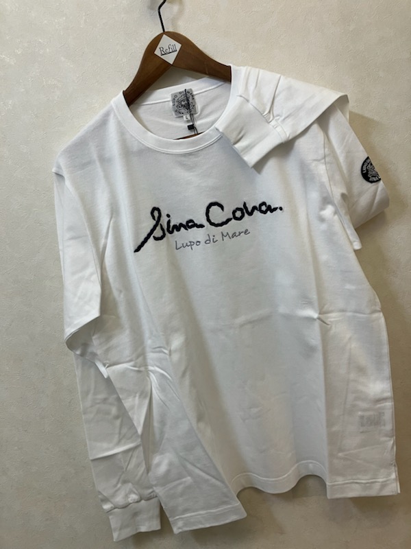 シナコバ大人気ロンT「SINACOVA」白いこと＆ネイビーマリンスポーツ（１万以上のお買い取りで貨物輸送無料）（父の日ラッピング無料）