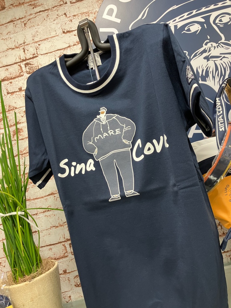 シナコバ半袖Ｔシャツ綿１００％大人気「SINACOVA」白いこと＆ネイビーマリンスポーツ（１万以上のお買い取りで貨物輸送無料）（父の日ラッピング無料）