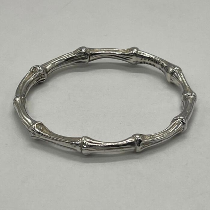 【中古】ティファニー TIFFANY バンブー バングル SV925 メンズ レディース ユニ一発やる ヴィンテージ 年寄りの しろがね色925 付属物