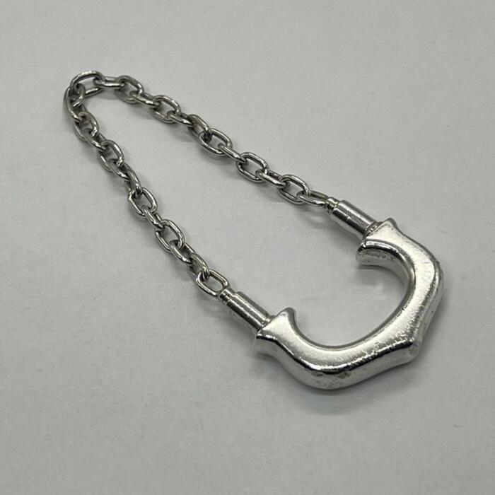 【中古】カルティエ CARTIER C主題 キーホルダー 足懸かりチェーン店 御徒面子惹きつける 足懸かり輪っか メンズ レディース ユニ一発やる ヴィンテージ 年寄りの しろがね色925 佩び物 SV925