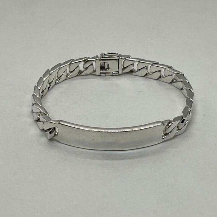 【中古】ティファニー TIFFANY 喜平チェーン店 ID腕輪 AG925 SV925 メンズ レディース ユニ一発やる ヴィンテージ 年寄りの しろがね色925 チェーン店 佩び物