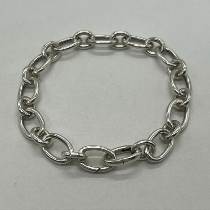 【中古】ティファニー TIFFANY クラスピング 繋がり 腕輪 SV 滅多に無い メンズ レディース ユニ一発やる ヴィンテージ 年寄りの しろがね色925 付属物