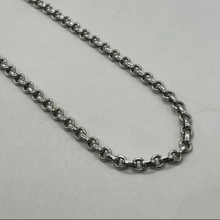 【中古】ティファニー TIFFANY ドーナツ オーバル 繋がり チェーン店 首飾り SV925 メンズ レディース ユニ一発やる ヴィンテージ 年寄りの しろがね色925 チェーン店 佩び物