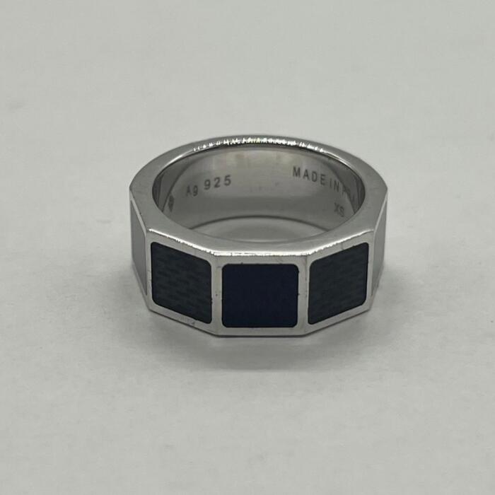 【中古】ルイヴィトン LOUIS VUITTON バーグ ダミエ4 リング 16号 SV メンズ レディース ユニセックス ヴィンテージ オールド 指輪 シルバー925 アクセサリー｜Refind046 16,500円