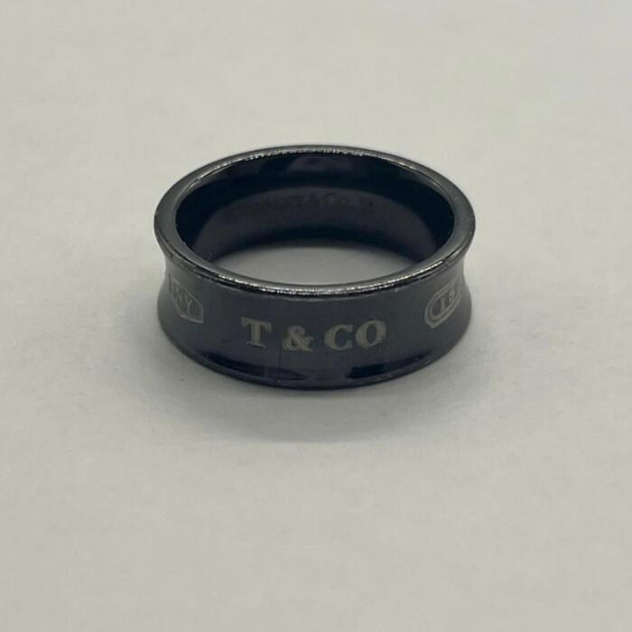【中古】ティファニー TIFFANY\u0026CO 1837 輪っか 12号 TI チタン 滅多にない メンズ レディース ユニ一発やる ヴィンテージ 年寄りの 指環 添え物