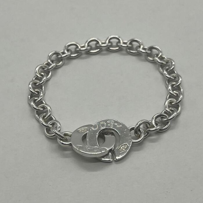 【中古】ティファニー TIFFANY\u0026CO 1837 サークルクラスプ 腕輪 SV925 メンズ レディース ユニ一発やる ヴィンテージ 年寄りの しろがね色925 チェーン店 添え物