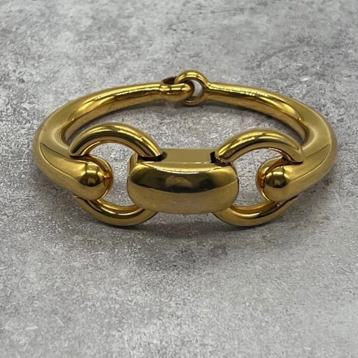【中古】グッチ GUCCI 導管ビット 腕輪 91 GP トムジェラルド・r・フォード期 メンズ レディース ユニ一発やる ヴィンテージ 年寄りの しろがね色925 チェーン店 付属物