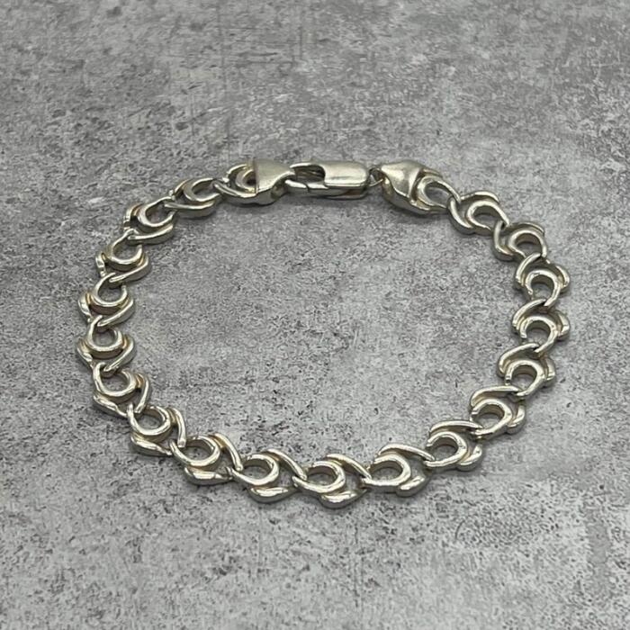 【中古】ティファニー TIFFANY\u0026CO チェーン店 腕輪 SV925 滅多に無い メンズ レディース ユニ一発やる ヴィンテージ 年寄りの しろがね色925 チェーン店 付属物
