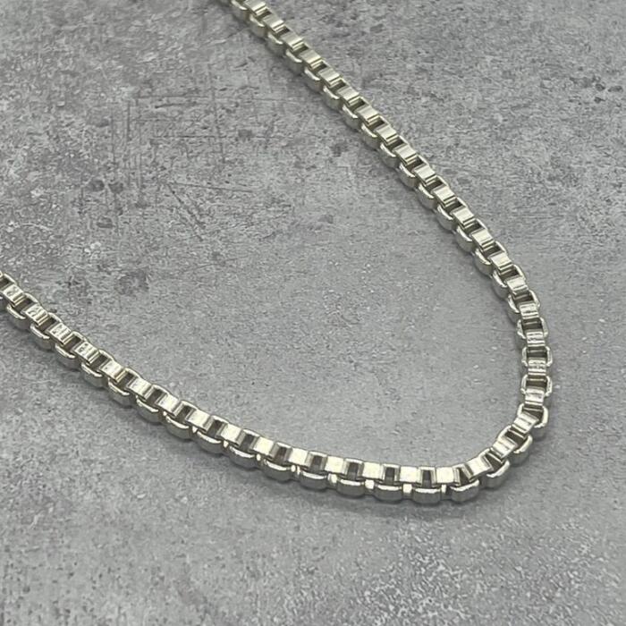 【中古】ティファニー TIFFANY ベネチアン チェーン店 首飾り 滅多に無い ロング SV メンズ レディース ヴィンテージ 年寄りの しろがね色925 チェーン店 佩び物