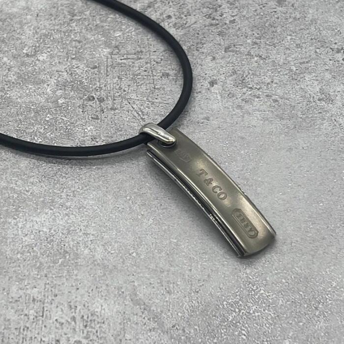 【中古】ティファニー TIFFANY\u0026CO 1837 赤ちょうちん 一皿 思われ人 首飾り SV925 TI メンズ レディース ユニ一発やる ヴィンテージ 年寄りの しろがね色925 チェーン店 佩び物