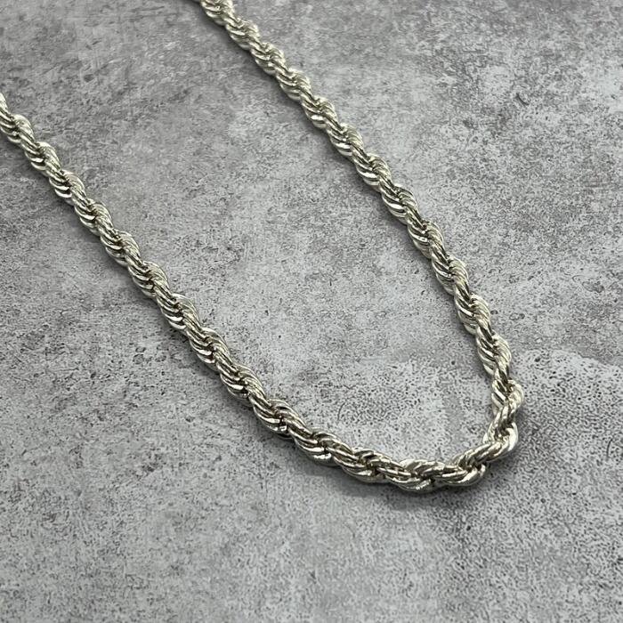 【中古】ティファニー TIFFANY\u0026CO 捩じり索条 首飾り SV925 ロングチェーン店 メンズ レディース ユニ一発やる ヴィンテージ 年寄りの しろがね色925 チェーン店 付属物