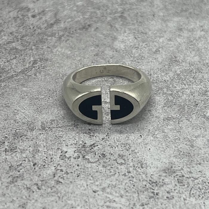 【中古】グッチ GUCCI GGモチーフ シグネットリング SV925 16号 メンズ レディース ユニセックス ヴィンテージ オールド 指輪 シルバー925 アクセサリー|Refind046