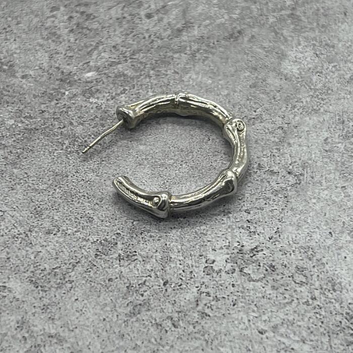 【中古】ティファニー TIFFANY&CO バンブー フープ ピアス ラージ SV925 メンズ レディース ユニセックス ヴィンテージ オールド シルバー925 チェーン アクセサリー|Refind046