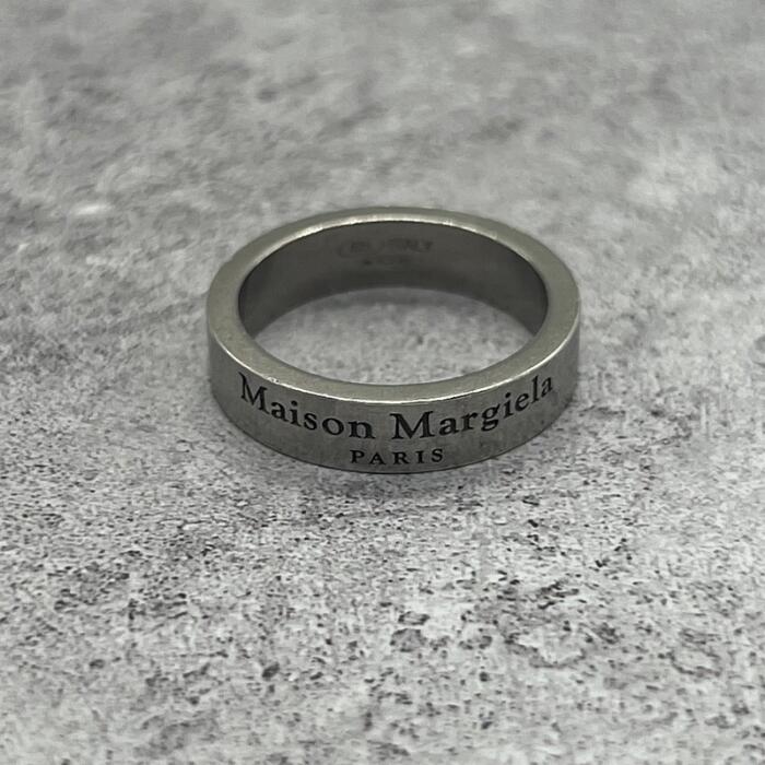 【中古】メゾンマルジェラ MAISON MARGIELA ロゴタイプ 輪っか SV925 17号 メンズ レディース ユニ一発やる ヴィンテージ 年寄りの 指環 しろがね色925 添え物