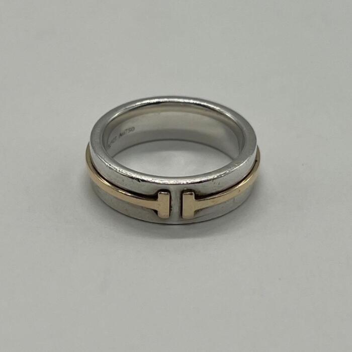 TIFFANY & Co . ティファニー ナロー ワイド リング 約14.5号 TIFFANY&Co[ティファニー] インフィニティ ナロー バンドリング 並行