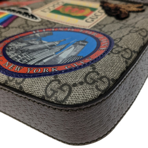 グッチ Gucci ワッペン クーリエ ショルダーバッグ Ggスプリーム ベージュ トラ Ufo バッグ クロスボディバッグ ブランド バッグ 斜め掛け 肩掛け メンズ レディース 男女兼用 septicin Com