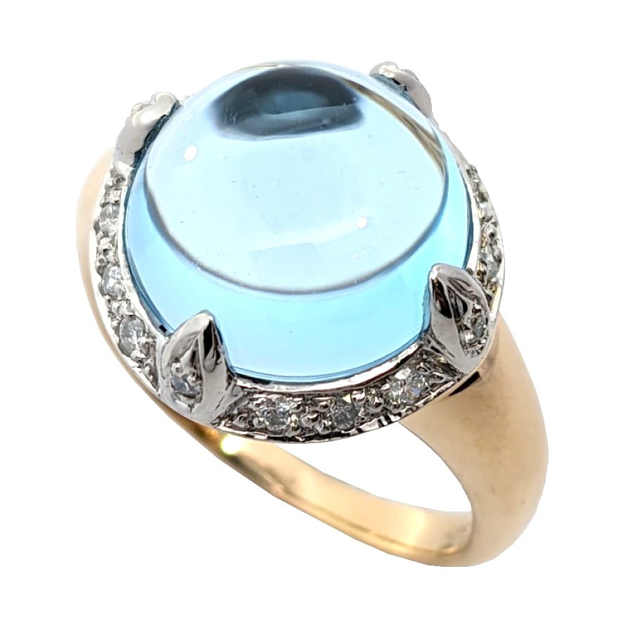 プラチナpt900大粒ブルートパーズダイヤモンドリング　１８カラット プラチナpt900大粒ブルートパーズダイヤモンドリング 18