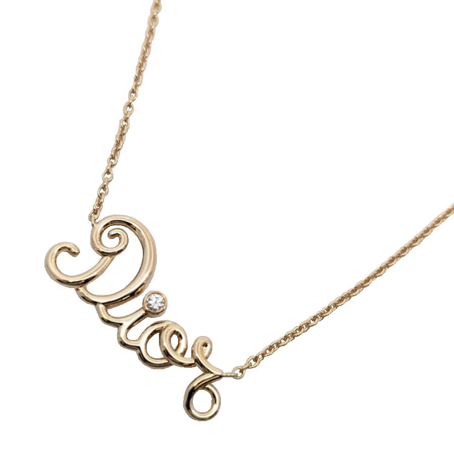 Christian Dior　ディオール　アムール　750YG　K18YG　イエローゴールド　ダイヤモンド　0.03ct　アクセサリー　ジュエリー　JW　宝飾品　レディース　ネックレス　BJ　ブランドジュエリー　付属品　箱｜ブランドショップルフレ店