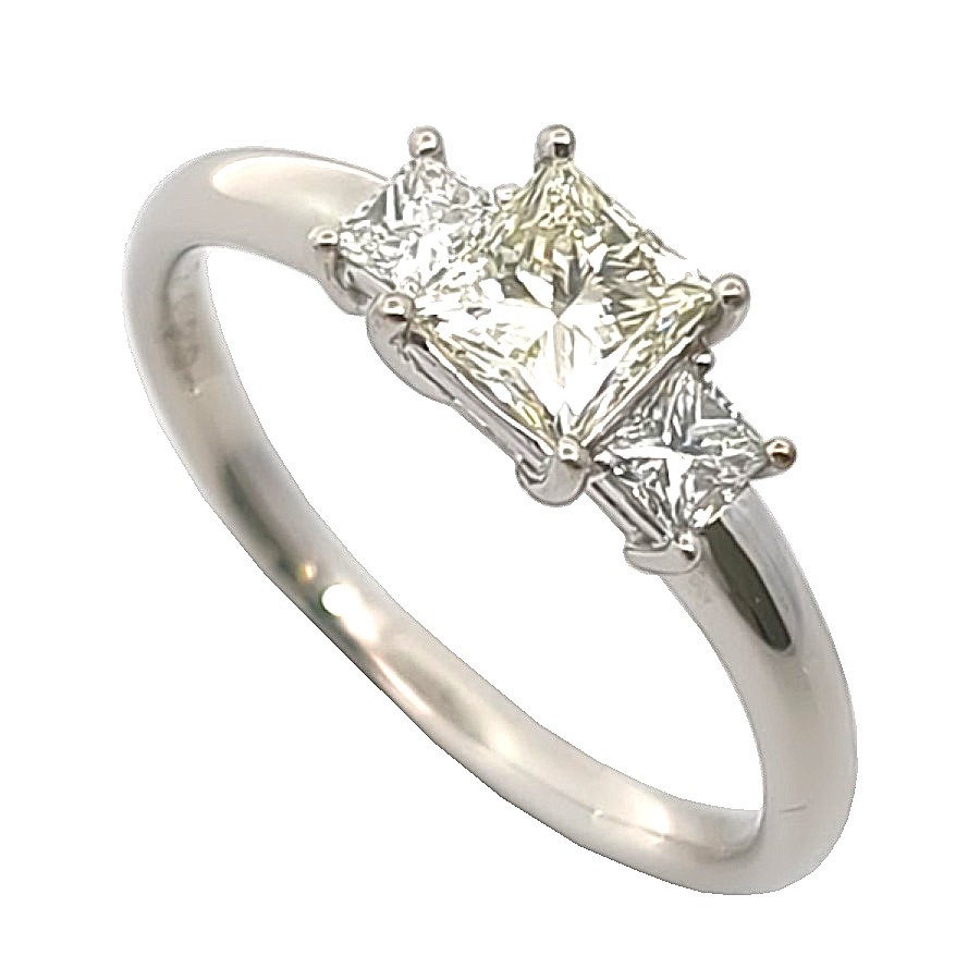 Pt900　ダイヤモンドリング　プラチナ　ダイヤモンド　0.713ct　0.29ct　アクセサリー　ジュエリー　JW　宝飾品　レディース　ノーブランド　指輪　17号｜ブランドショップルフレ店