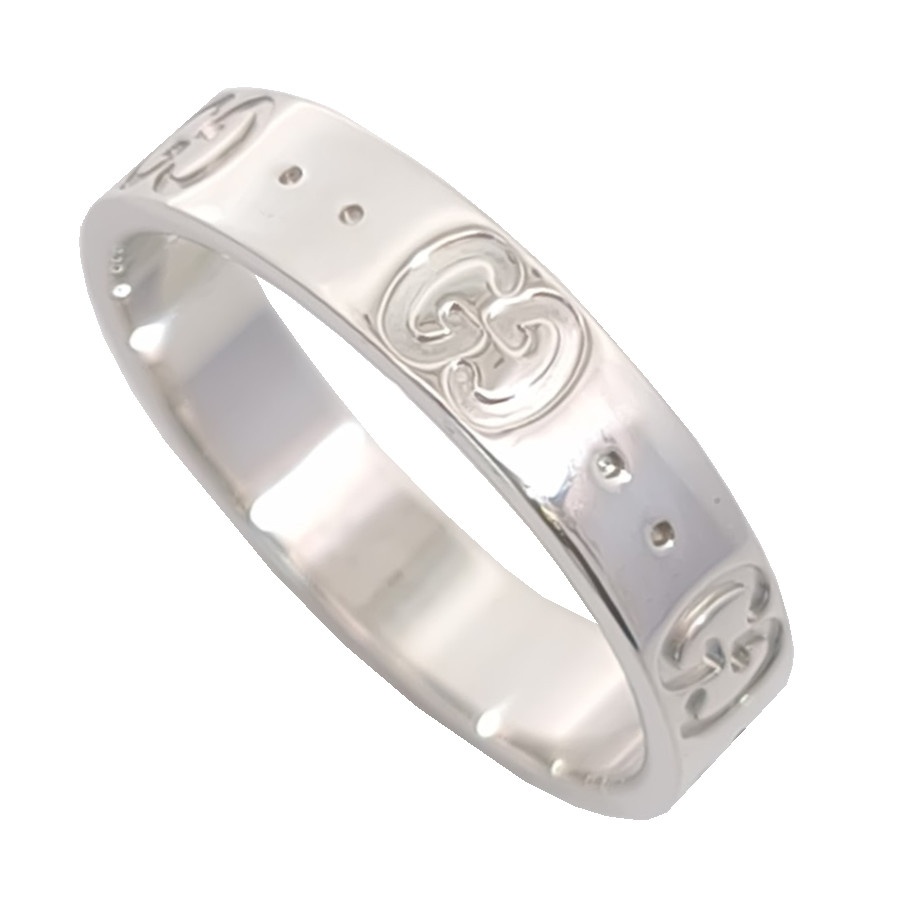 GUCCI グッチ アイコン スリム 750WG K18WG ホワイトゴールド アクセサリー ジュエリー JW 宝飾品 レディース BJ ブランドジュエリー リング 指輪 11号|ブランドショップルフレ店
