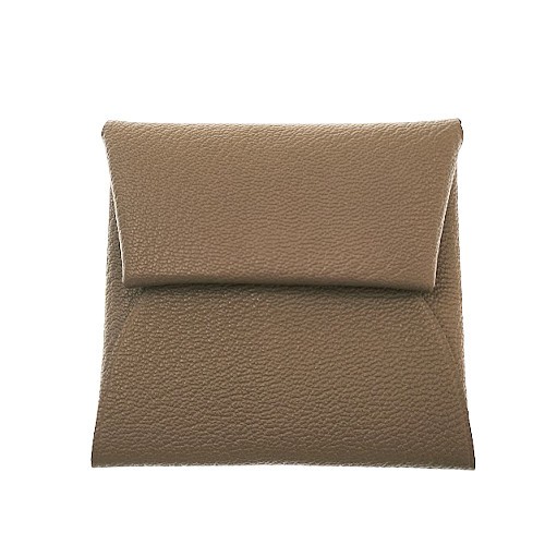 HERMES　エルメス　バスティア　W刻　2024年製　シェーブル　レザー　エトゥープ　財布　コインケース　ユニセックス｜ブランドショップルフレ店