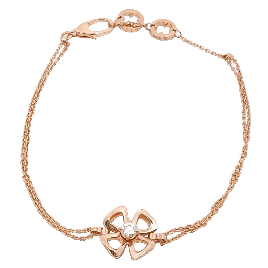 BVLGARI　ブルガリ　フィオレヴァー　355326　SMサイズ　750PG　K18PG　ピンクゴールド　ダイヤモンド　アクセサリー　ジュエリー　JW　宝飾品　レディース　ブレスレット　BJ　ブランドジュエリー　付属品　保証書｜ブランドショップルフレ店