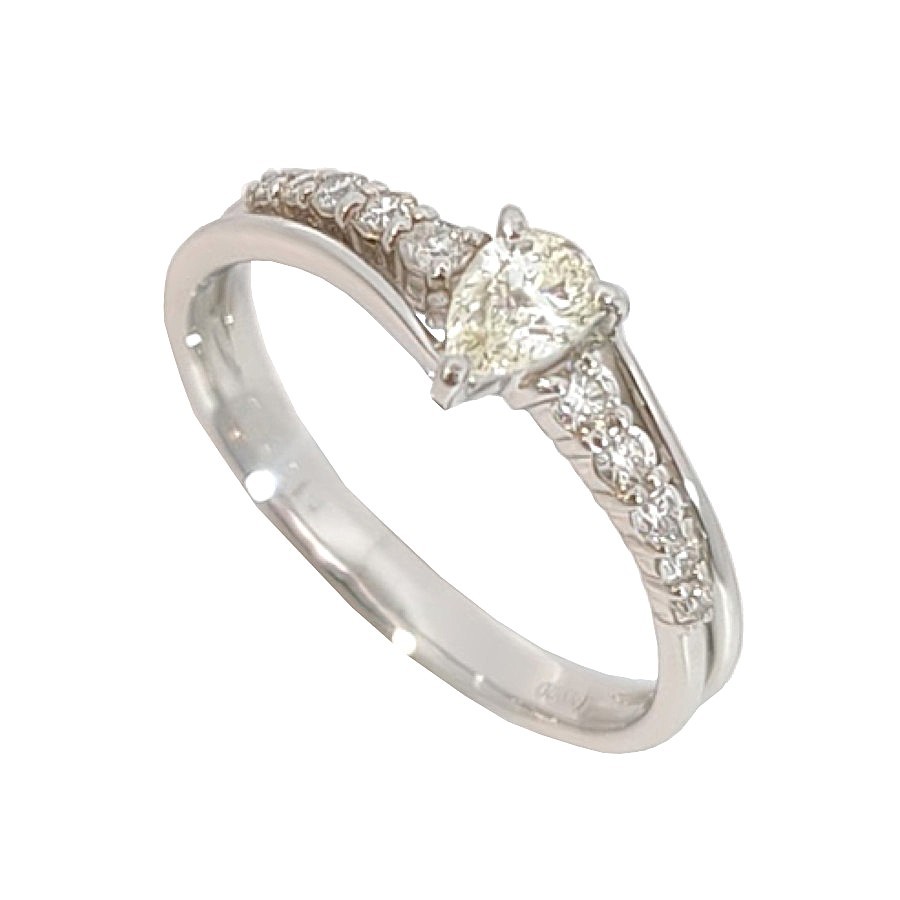 Pt900　ダイヤモンドリング　プラチナ　ダイヤモンド　0.18ct　0.12ct　アクセサリー　ジュエリー　JW　宝飾品　レディース　ノーブランド　リング　指輪　7号｜ブランドショップルフレ店