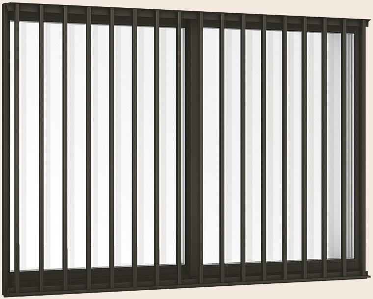 サーモスII-H 引き違い 2枚建て 縦面格子付き 一般複層ガラス仕様 06909 W：730mm × H：970mm LIXIL リクシル TOSTEM トステム