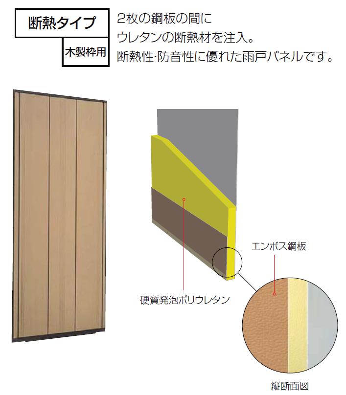 取替雨戸パネル 木製枠用 断熱タイプ 特注サイズ W：515?990mm × H：350?1,600mm LIXIL リクシル TOSTEM トステム 13,490円
