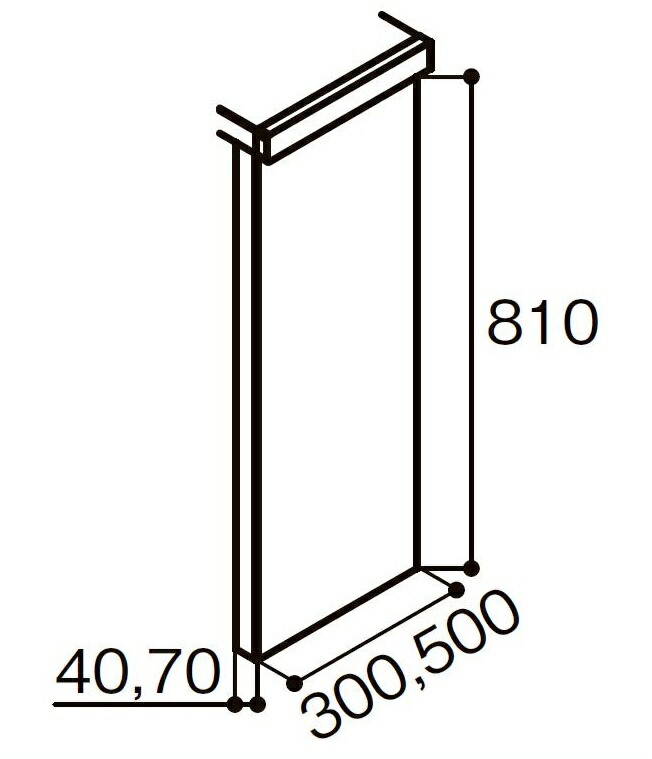 開けはなし用脚書き割り クリエカラー / 奥ふかさ：300粍用 × 高さ：810粍 ■-BC0001-MBJ8 仕立て上げる材 LIXIL リクシル TOSTEM トステム
