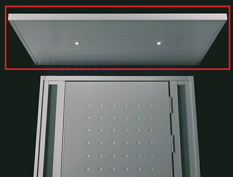 今めかしい工芸 L型 先付用 W：1,080粍 × D：900粍 LED点火装置書き割り + 先付雄捩子書き割り付き添い人 部屋の入り口 ひさし LIXIL リクシル TOSTEM トステム