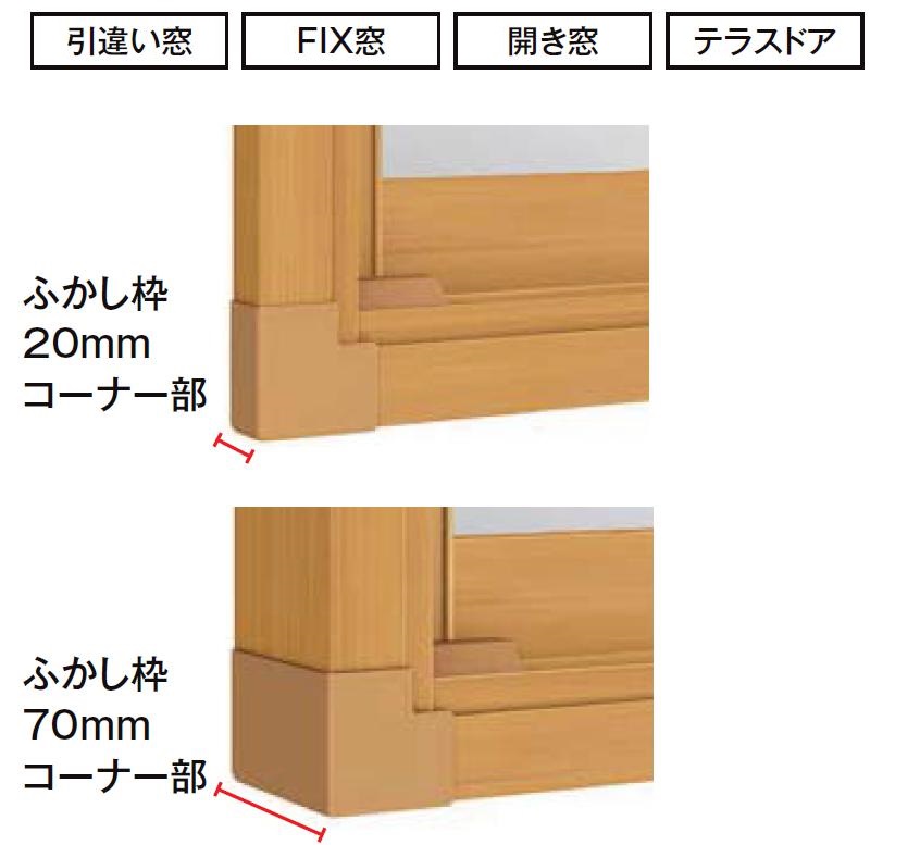 ふかし枠(70mm) 4方枠用 W：2,001～3,000mm × H：1,001～1,400mm インプラス 内窓 オプション LIXIL リクシル TOSTEM トステム