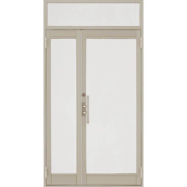 クリエラガラスドア 親子 ランマ付き 内付型 1枚ガラス仕様 バーハンドル 1223 W : 1,240mm × H : 2,360mm 店舗 事務所 ドア LIXIL リクシル TOSTEM トステム 62,387円