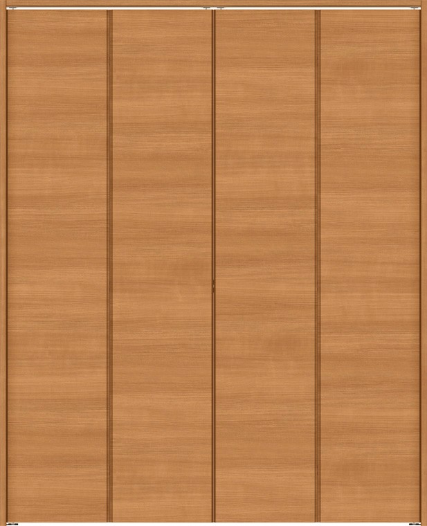 ラシッサS クローゼット_折戸ノンレールタイプ / ノンケーシング枠 4枚折戸 デザイン：LAE 特注 W：1,045～1,844mm × H：2,426～2,500mm LIXIL TOSTEM
