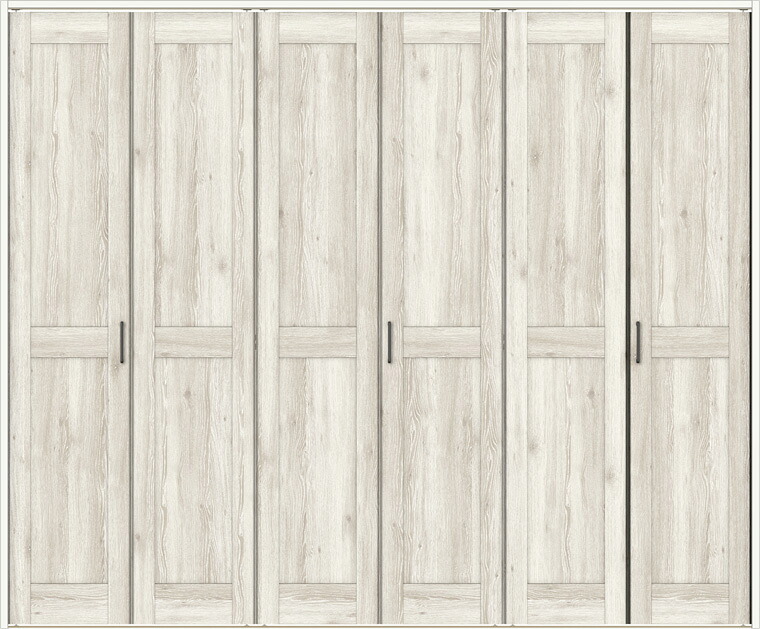 ラシッサDパレット クローゼット 折戸レールタイプ 6枚折戸 APCF-LAC 2423 W:2,446mm × H:2,306mm ノンケーシング / ケーシング LIXIL リクシル TOSTEM トステム|セルフリフォームのミカタ