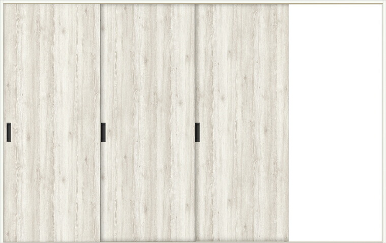 ラシッサDパレット 室内引戸 Vレール方式 片引戸3枚建 APKT-LAA 錠なし 特注 W：2308-3916mm &times; H：1728-2430mm ノンケーシング / ケーシング LIXIL TOSTEM｜セルフリフォームのミカタ