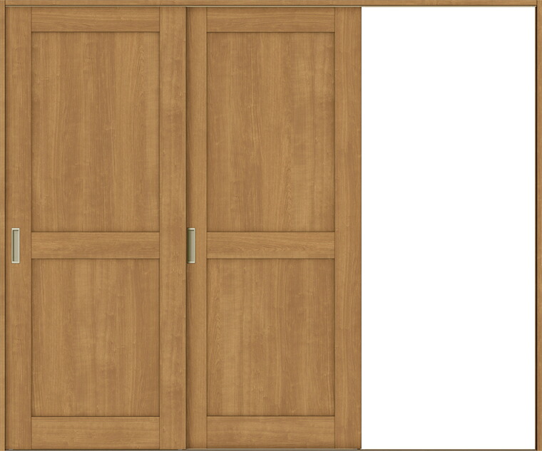 ラシッサS 室内引戸 Vレール方式 片引戸2枚建て ASKD-LAH 錠無し 2420 W：2,432mm &times; H：2,023mm ノンケーシング / ケーシング LIXIL リクシル TOSTEM｜セルフリフォームのミカタ