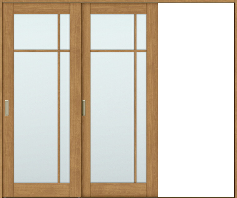 ラシッサS 室内引戸 Vレール方式 片引戸2枚建て ASKD-LGK 錠無し 2420 W:2,432mm × H:2,023mm ノンケーシング / ケーシング LIXIL リクシル TOSTEM|セルフリフォームのミカタ