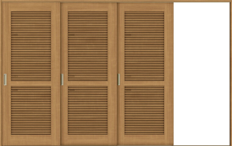 ラシッサS 室内引戸 Vレール方式 片引戸3枚建て ASKT-LTA 錠無し 3220 W：3,220mm &times; H：2,023mm ノンケーシング / ケーシング LIXIL リクシル TOSTEM｜セルフリフォームのミカタ
