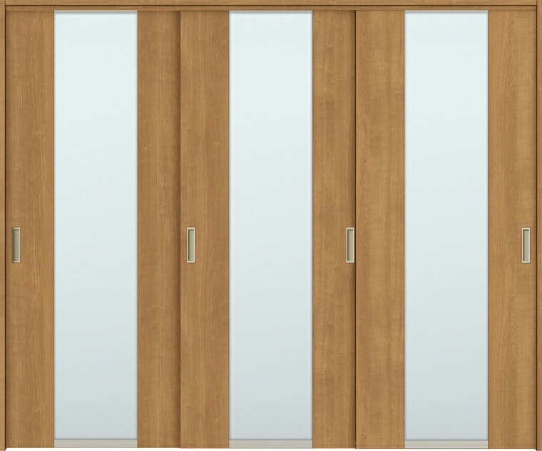 ラシッサS 間仕切り上吊引戸 引違い戸 3枚建て ASMHT-LGN 錠なし 2420 W：2,432mm &times; H：2,023mm ノンケーシング / ケーシング LIXIL TOSTEM DIY｜セルフリフォームのミカタ