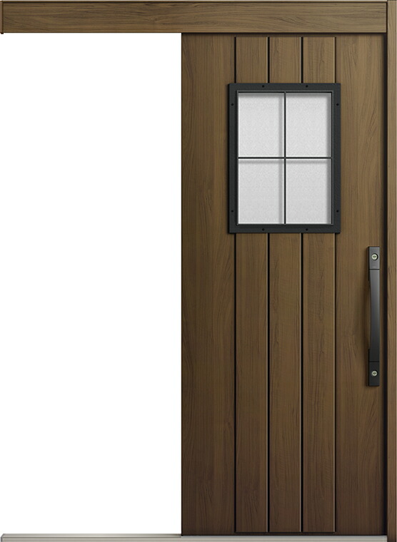エルムーブ2 防火戸 一本引き L64型 木目調 手動タイプ 呼称：183 W：1,838mm × H：2,150mm スライディングドア LIXIL リクシル TOSTEM トステム