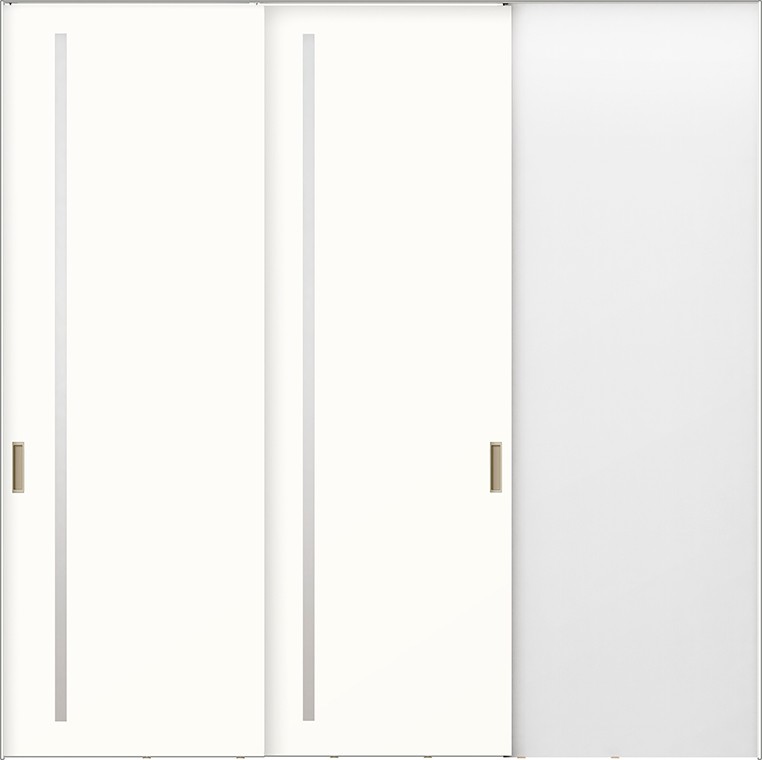 ラフィス 上吊方式 片引戸2枚建て / ライン枠 デザイン:RGV 2424 W:2,429mm × H:2,400mm LIXIL リクシル TOSTEM トステム|セルフリフォームのミカタ