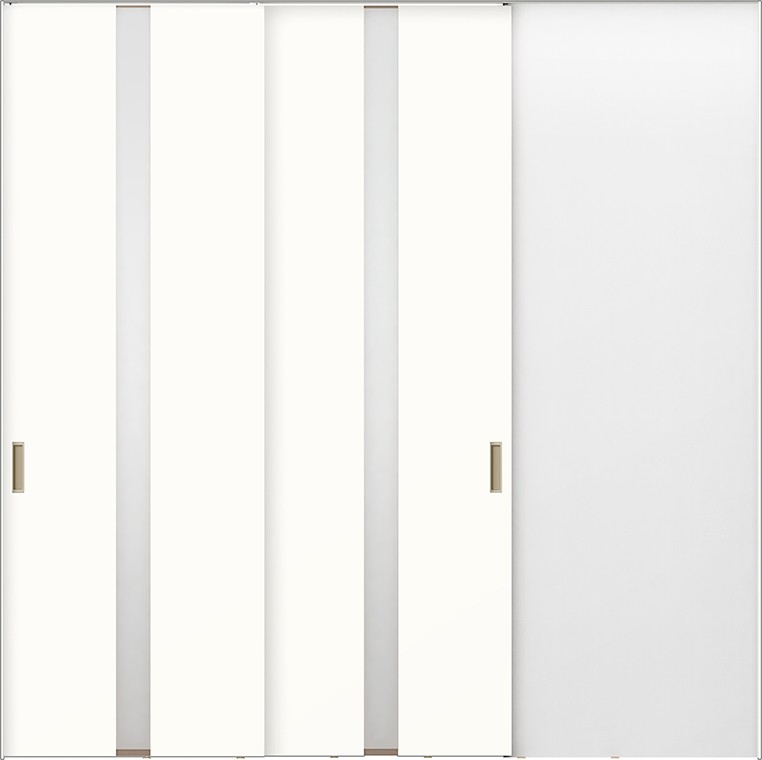 ラフィス 上吊方式 片引戸2枚建て / ライン枠 デザイン：RGW 2424 W：2,429mm &times; H：2,400mm LIXIL リクシル TOSTEM トステム｜セルフリフォームのミカタ