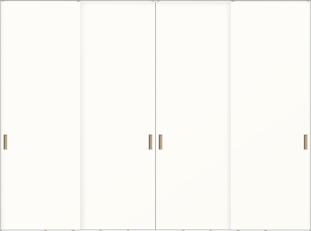 ラフィス 上吊方式 引違い戸4枚建 / ライン枠 デザイン：RAA 3224 W：3,261mm &times; H：2,400mm LIXIL リクシル TOSTEM トステム｜セルフリフォームのミカタ