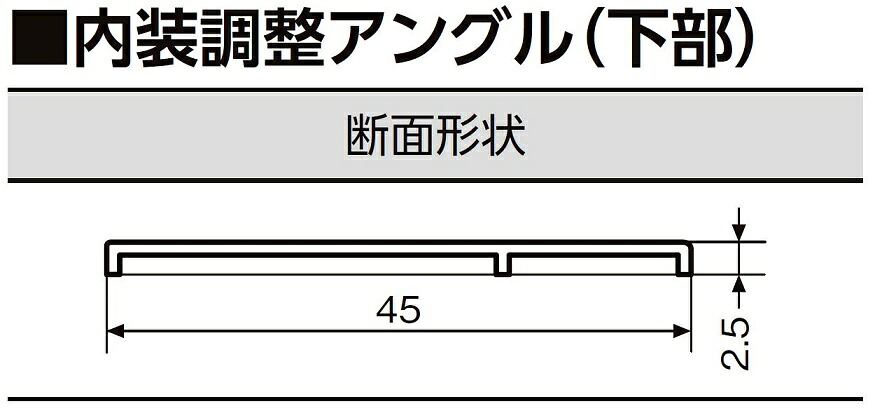 内装調整アングル / 下部 W部材:885mm リフレム 汎用カットモール用 LIXIL リクシル TOSTEM トステム