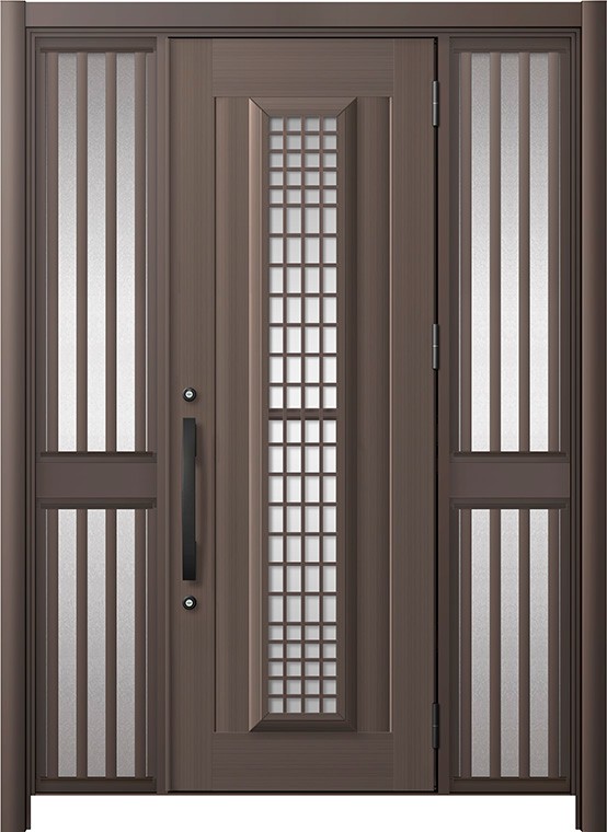リシェント部屋の入り口部屋の入り口3 軽銀遣りくち / 手動 両袖飾りつけ-中桟付き郵便受けなし_ランマなし C84N型(軽銀色) 特注 W：1,181～1,895粍 × H：1,738～2,356粍 LIXIL TOSTEM