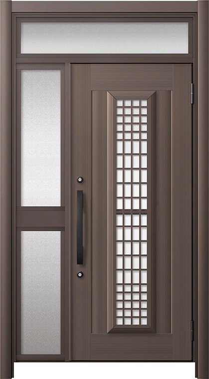 リシェント部屋の入り口部屋の入り口3 軽銀遣りくち / 手動 片袖-中桟付き郵便受けなし_ランマ付き添い人 C84N型(軽銀色) 特注 W：907～1,446粍 × H：1,973～2,600粍 LIXIL TOSTEM