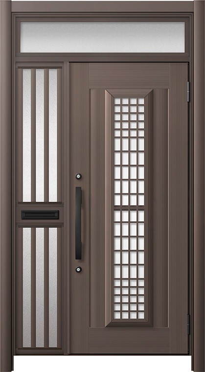 リシェント部屋の入り口部屋の入り口3 軽銀遣りくち / 手動 片袖飾りつけ-中桟付き郵便受け付き添い人_ランマ付き添い人 C84N型(軽銀色) 特注 W：1,048～1,446粍 × H：1,973～2,600粍 LIXIL TOSTEM