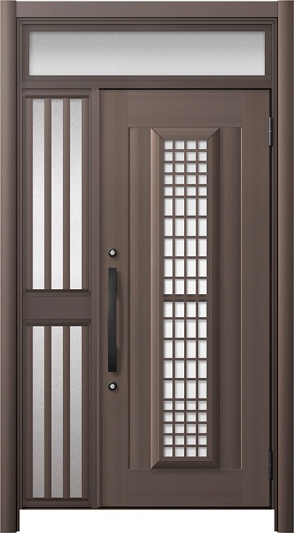 リシェント部屋の入り口部屋の入り口3 軽銀遣りくち / 手動 片袖飾りつけ-中桟付き郵便受けなし_ランマ付き添い人 C84N型(軽銀色) 特注 W：965～1,446粍 × H：1,973～2,600粍 LIXIL TOSTEM