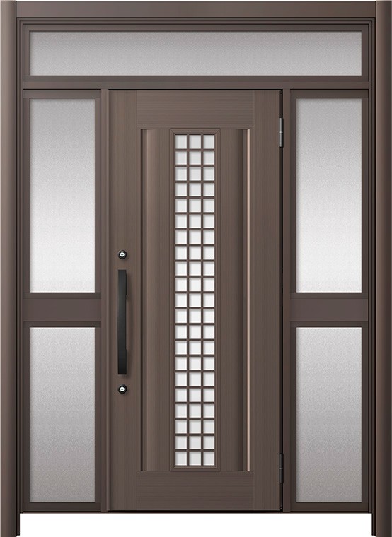 リシェント部屋の入り口部屋の入り口3 軽銀遣りくち / 手動 両袖-中桟付き郵便受けなし_ランマ付き添い人 C20N型(軽銀色) 特注 W：1,054～1,895粍 × H：1,973～2,600粍 LIXIL TOSTEM